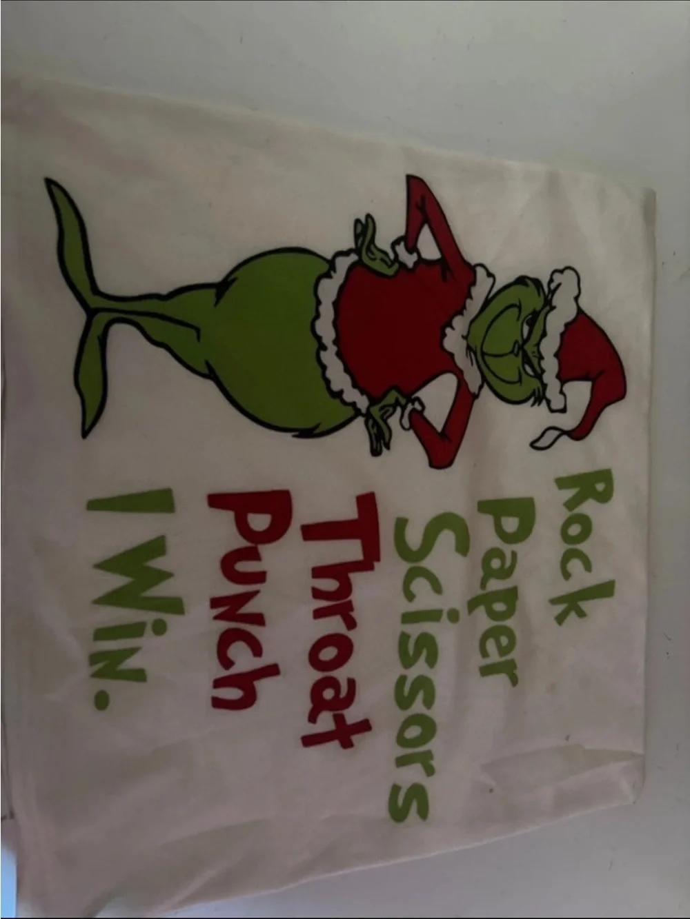 Kids White Grinch Graphic Holiday Tee